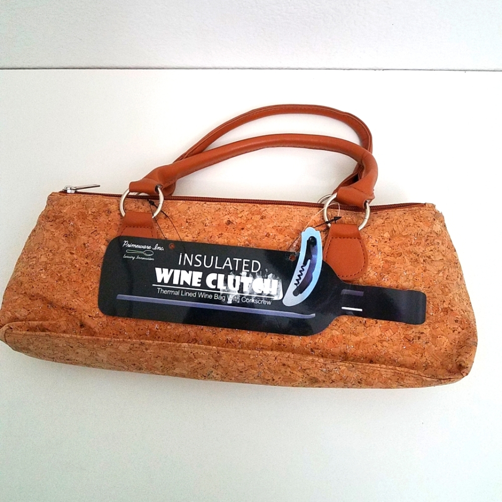 Insulated Wine Clutch by Primeware - Tan